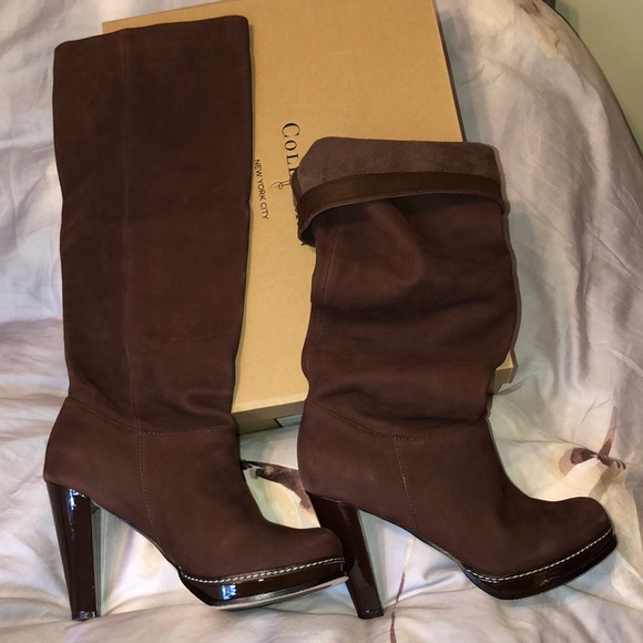 Cole Haan - Brown Nola Slouch High Boot - Picture 6 of 8